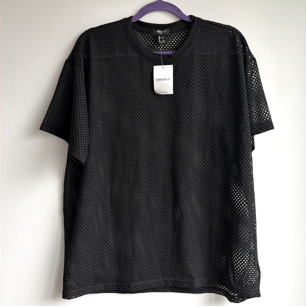 Black Mesh Tee-Shirt